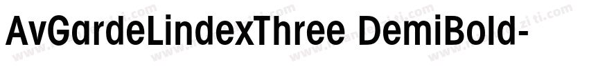 AvGardeLindexThree DemiBold字体转换